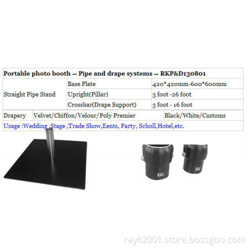 RK cheap foldable pipe and drape photo booth